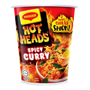 Maggi Hot Heads Spicy Curry Cup Noodles 59g