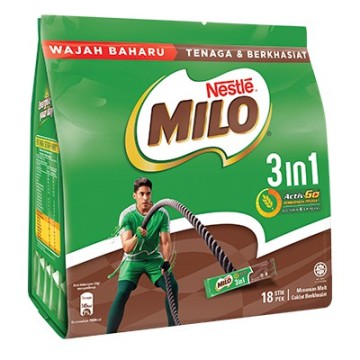 Nestle Activ-Go Milo 3in1 33gX18s