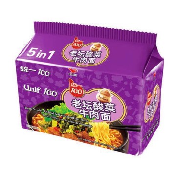 Unif100 Beef with Sauerkraut Instant Noodles 119gx5