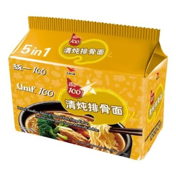 Unif100 Stewed Pork Chop Instant Noodles 105gx5