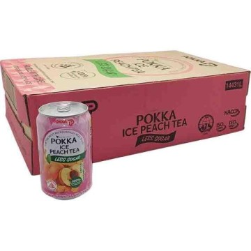 Pokka Peach Tea Can 24 x 300ml