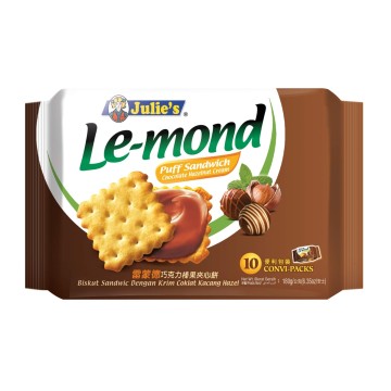 Julie's Le-mond Puff Sandwich Choclate Hazelnut Cream 180gx1