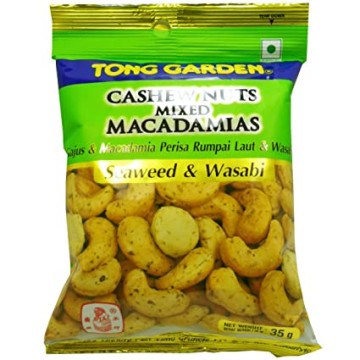 Tong Garden Cashew Nuts Mixed Macadamias Seaweed & Wasabi 35g